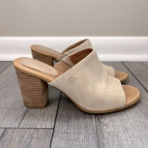 Open Toe Chunky Mule Heel